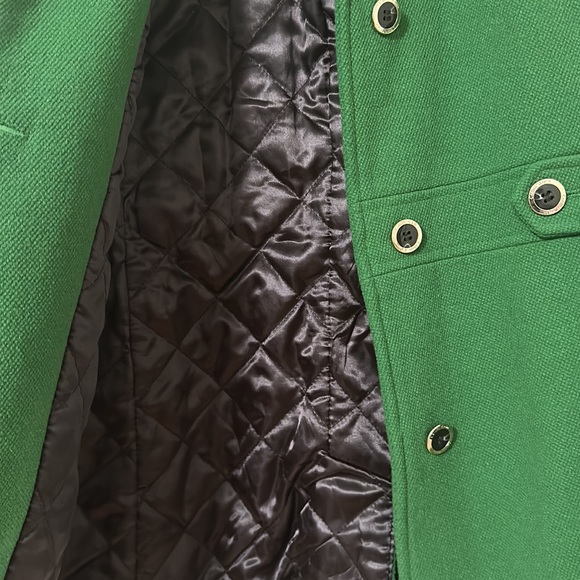 Calvin Klein Logo Kelly Green Long button Coat empire Waist New without Tag - Picture 5 of 8